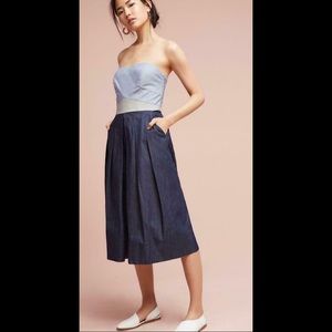 Elevenses Anthropologie Jumper Romper Strapless 2